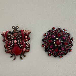 Joan Rivers Signed June Bug Brooch Vintage plus another damaged